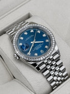 2024 Rolex Datejust 36mm 126284RBR Stainless Steel Jubilee Blue Diamond Dial