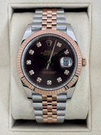 2019 Rolex Datejust 41mm 126331 Two-Tone Chocolate Diamond Dial