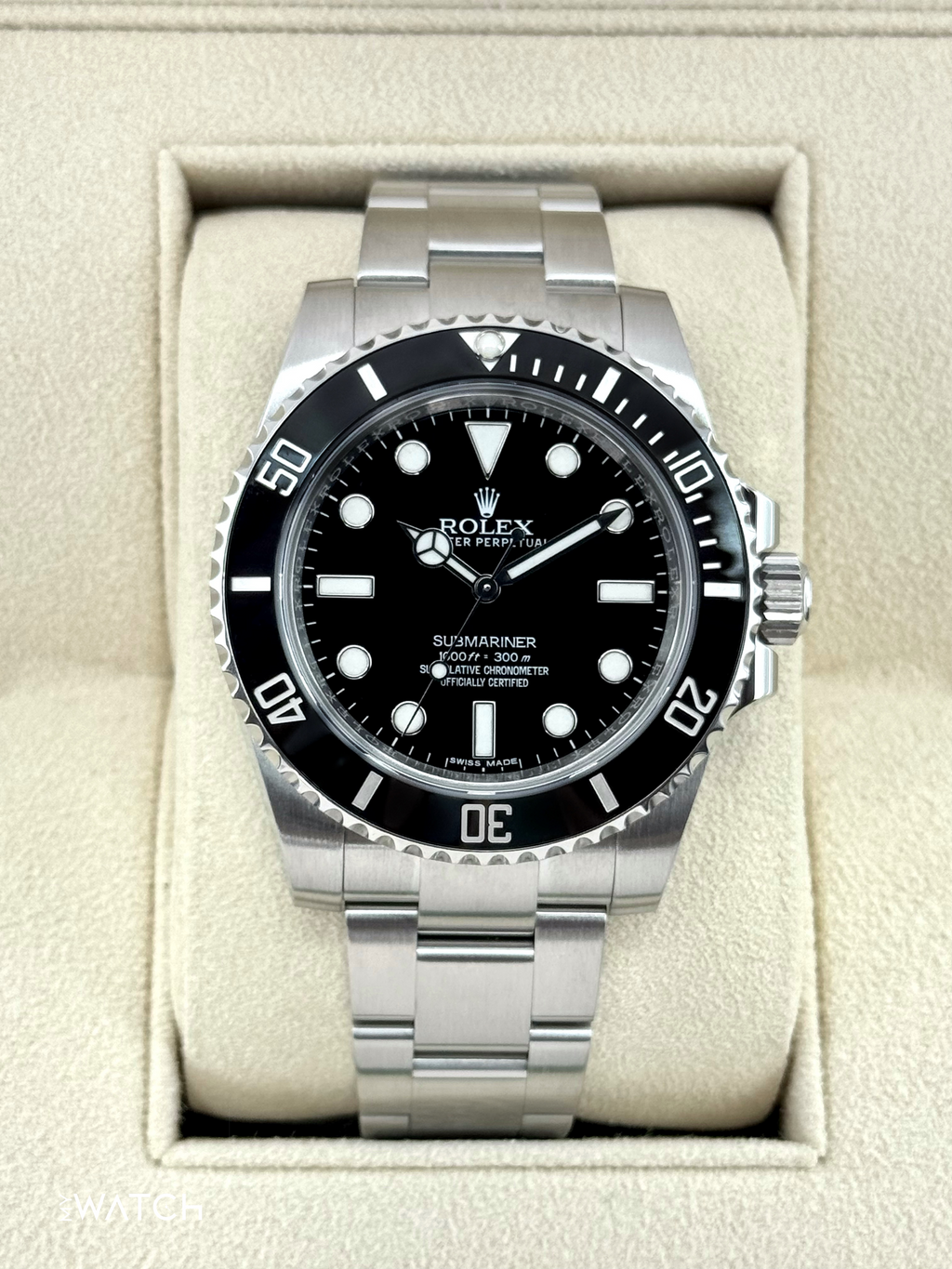 2015 Rolex Submariner 40mm 114060 Stainless Steel Black Dial