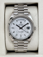 NEW 2026 Rolex Day-Date 40mm 228239 Presidential White Gold Meteorite Diamond Dial