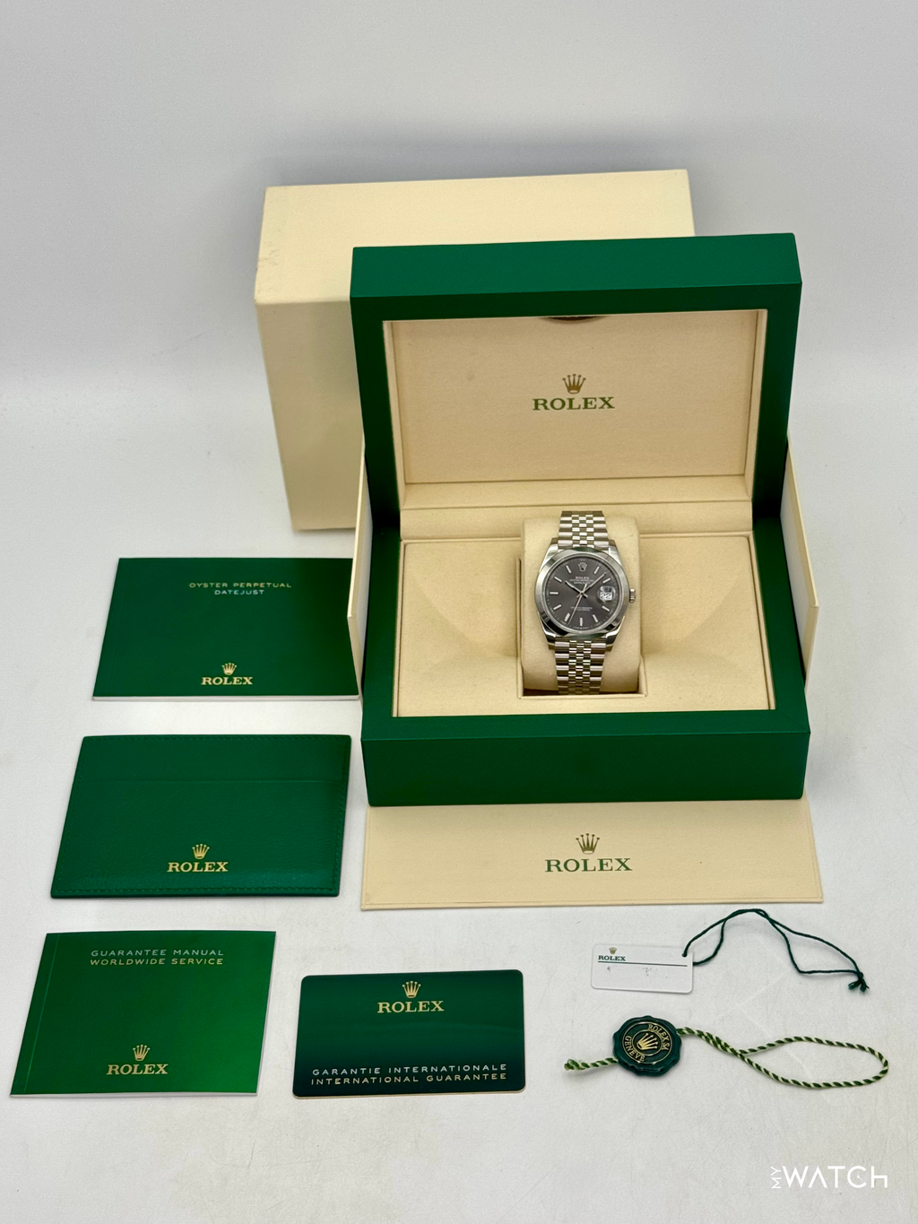 2024 Rolex Datejust 41mm 126300 Stainless Steel Jubilee Rhodium Dial