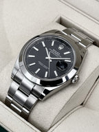 2021 Rolex Datejust 41mm 126300 Stainless Steel Oyster Black Dial