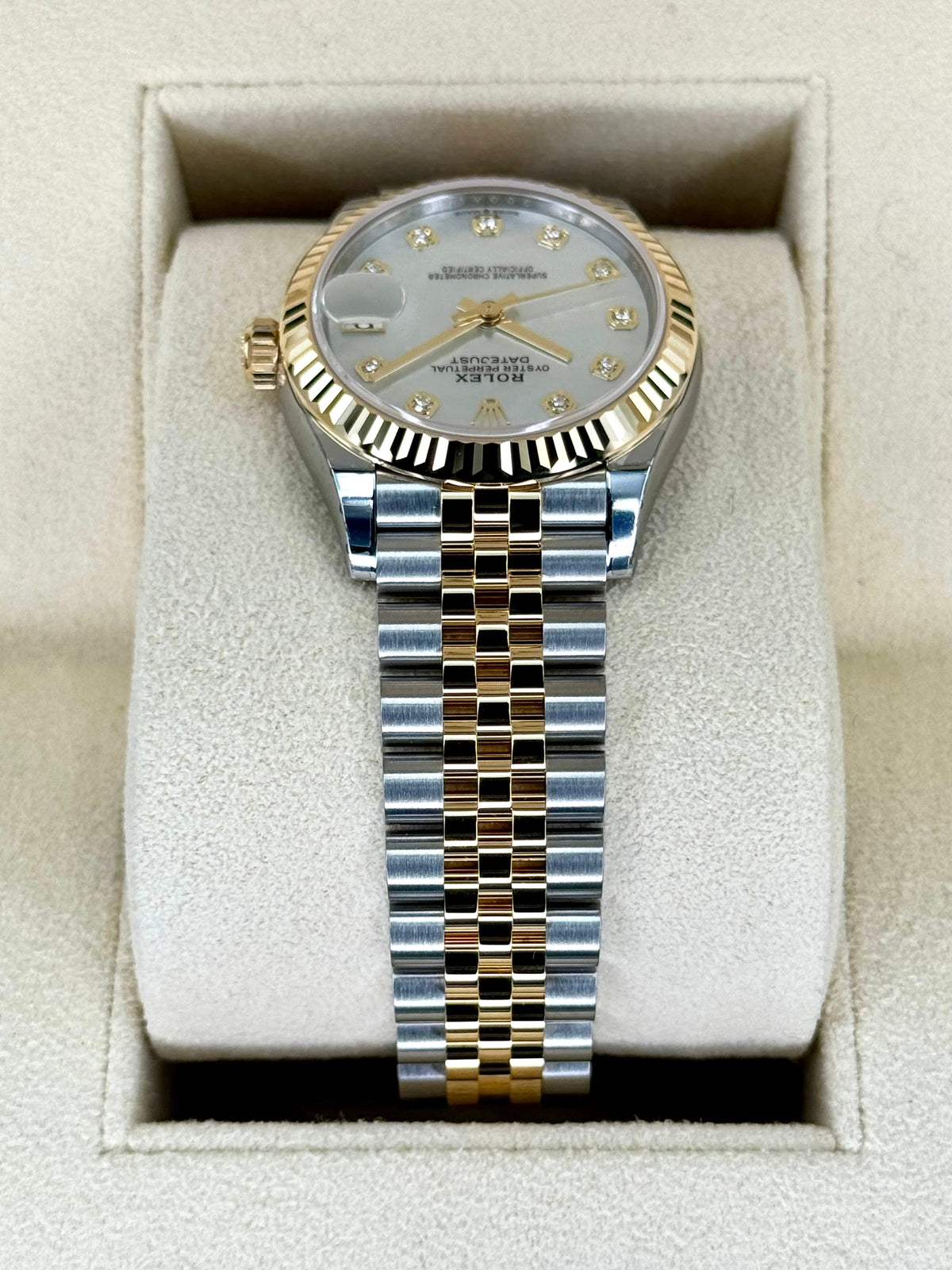 NEW 2023 Rolex Datejust 31mm 278273 Two-Tone Jubilee MOP Dimond Dial