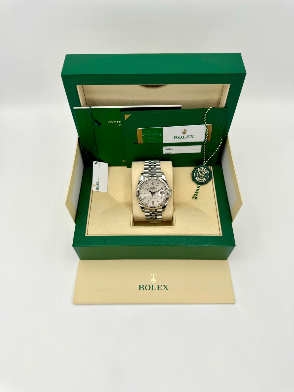 2020 Rolex Datejust 41mm 126334 Stainless Steel Jubilee Silver Dial
