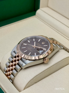 NEW 2025 Rolex Datejust 41mm 126331 Two-Tone Rose Gold Chocolate Dial (STICKERED)
