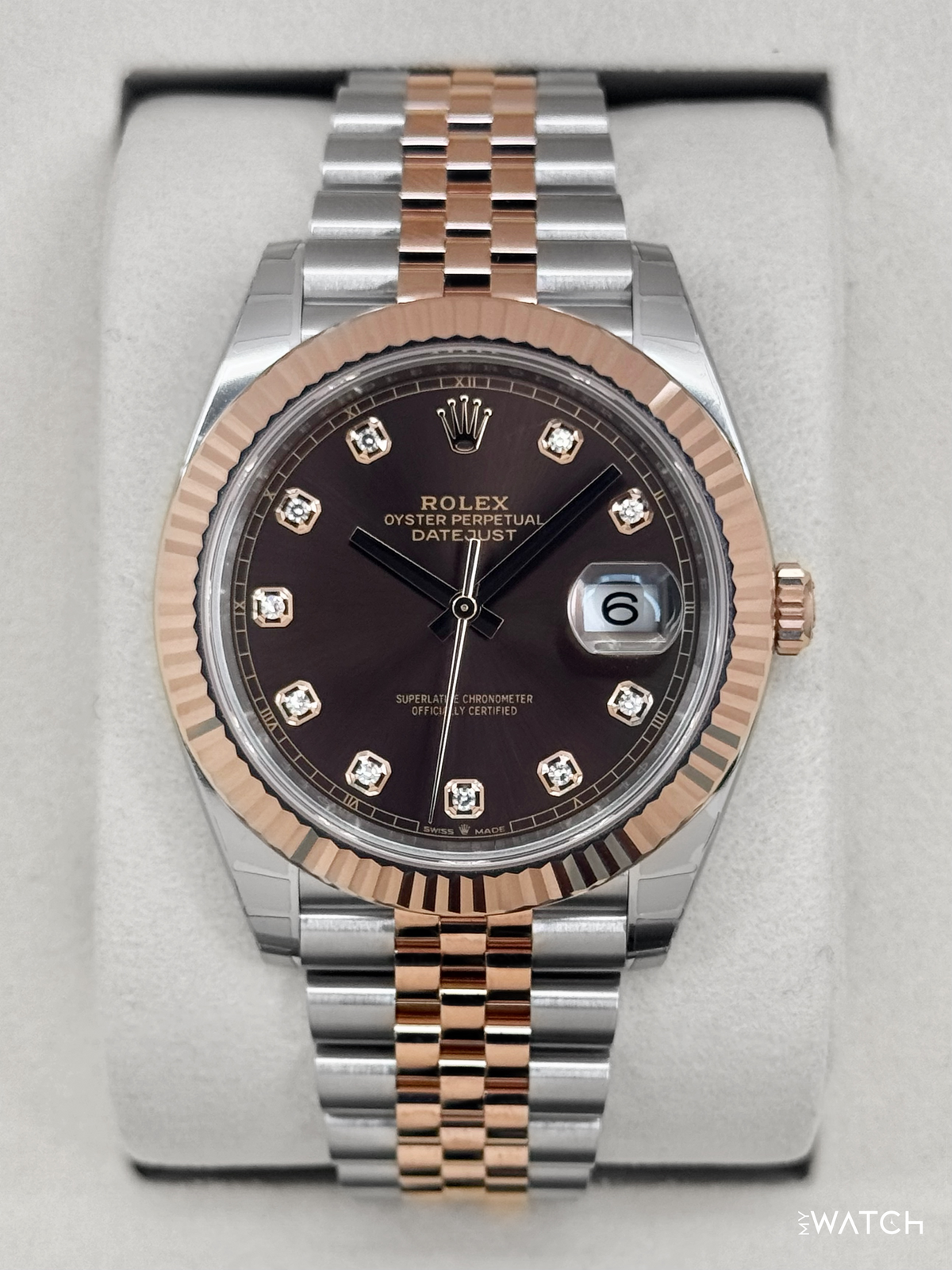 NEW 2025 Rolex Datejust 41mm 126331 Two-Tone Chocolate Diamond Dial (STICKERED)