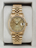 1990 Rolex Datejust 31mm 68278 Yellow Gold Jubilee Champagne Dial (Collectors Set)