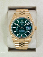 NEW 2026 Rolex Sky-Dweller 42mm 336938 Yellow Gold Jubilee Green Dial