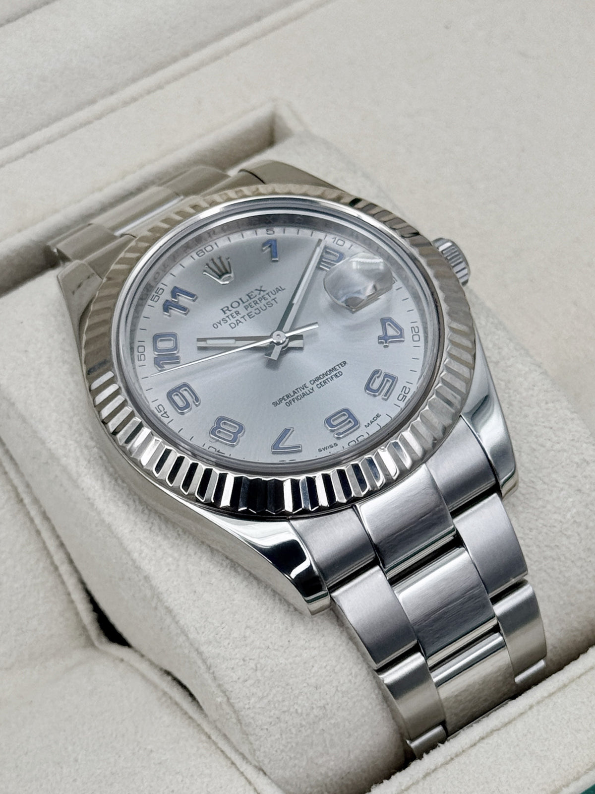 2010 Rolex Datejust II 41mm 116334 Stainless Steel Oyster Silver Dial