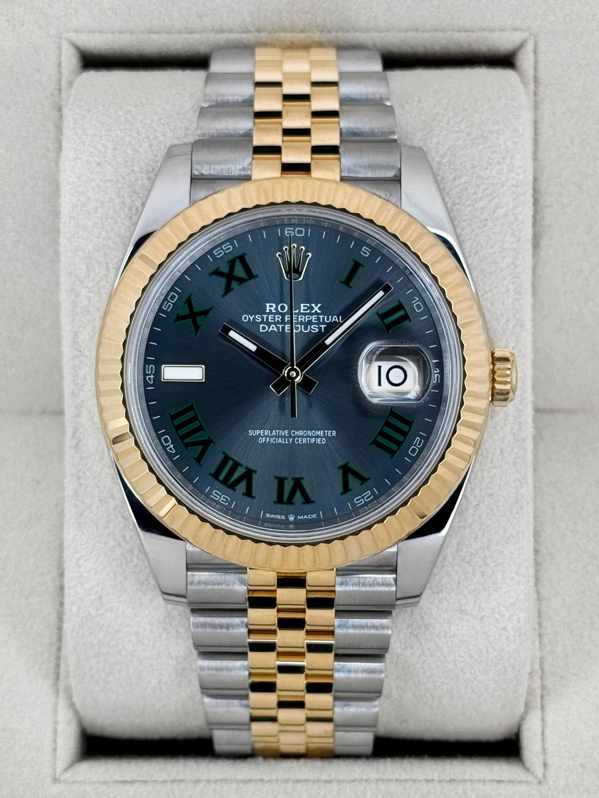 2021 Rolex Datejust 41mm 126333 Two-Tone Jubilee Wimbledon Dial