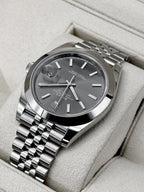 2024 Rolex Datejust 41mm 126300 Stainless Steel Jubilee Rhodium Dial