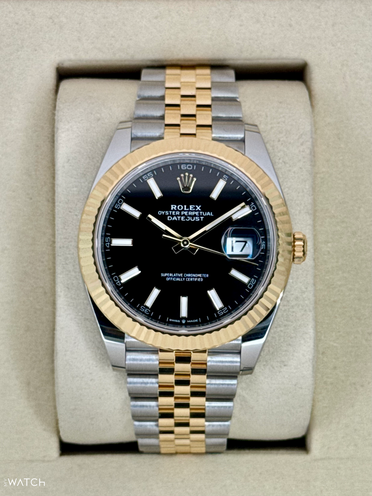 NEW 2025 Rolex Datejust 41mm 126333 Two-Tone Jubilee Black Dial (STICKERED)