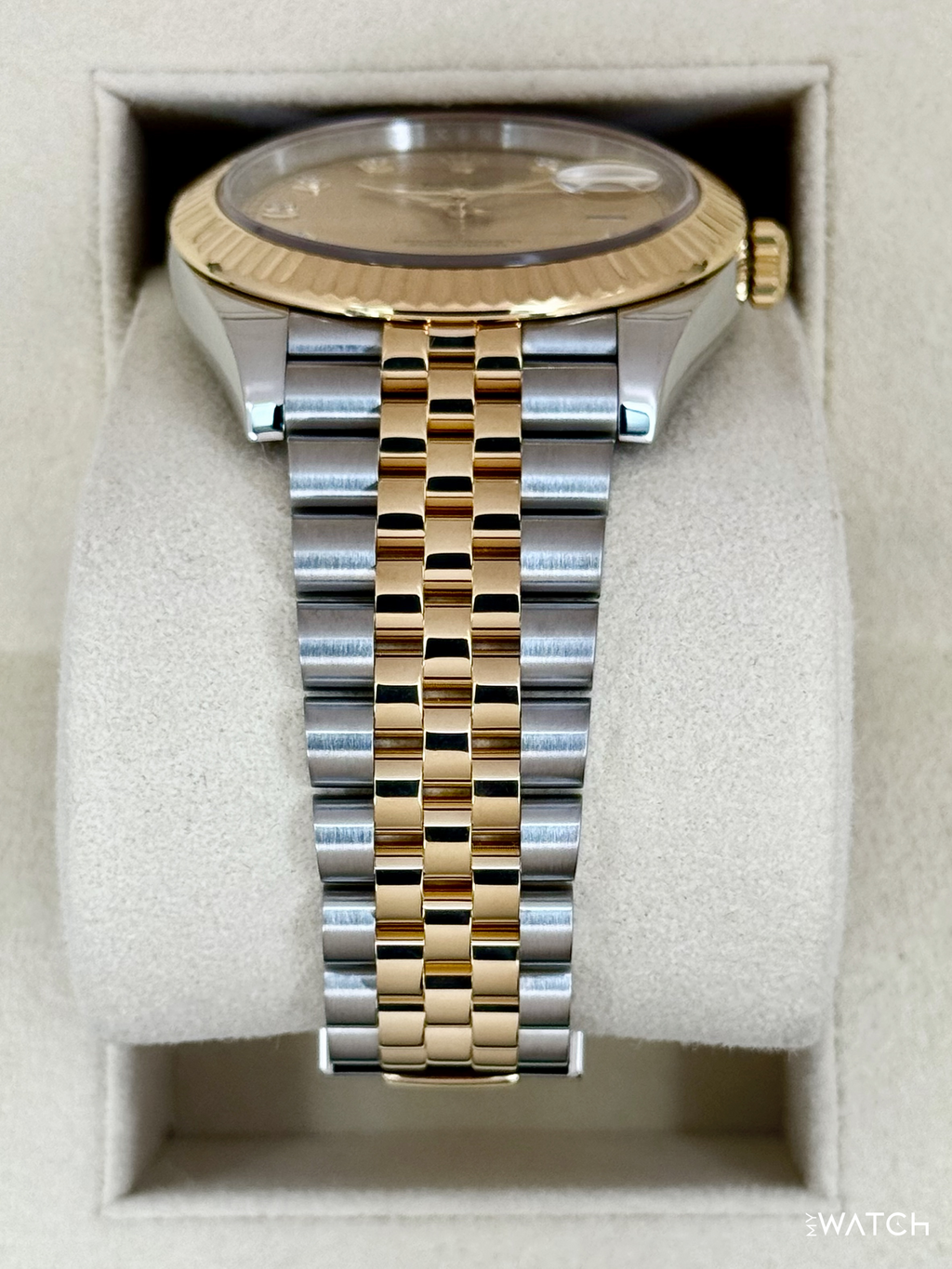 2022 Rolex Datejust 41mm 126333 Two-Tone Jubilee Champagne Diamond Dial