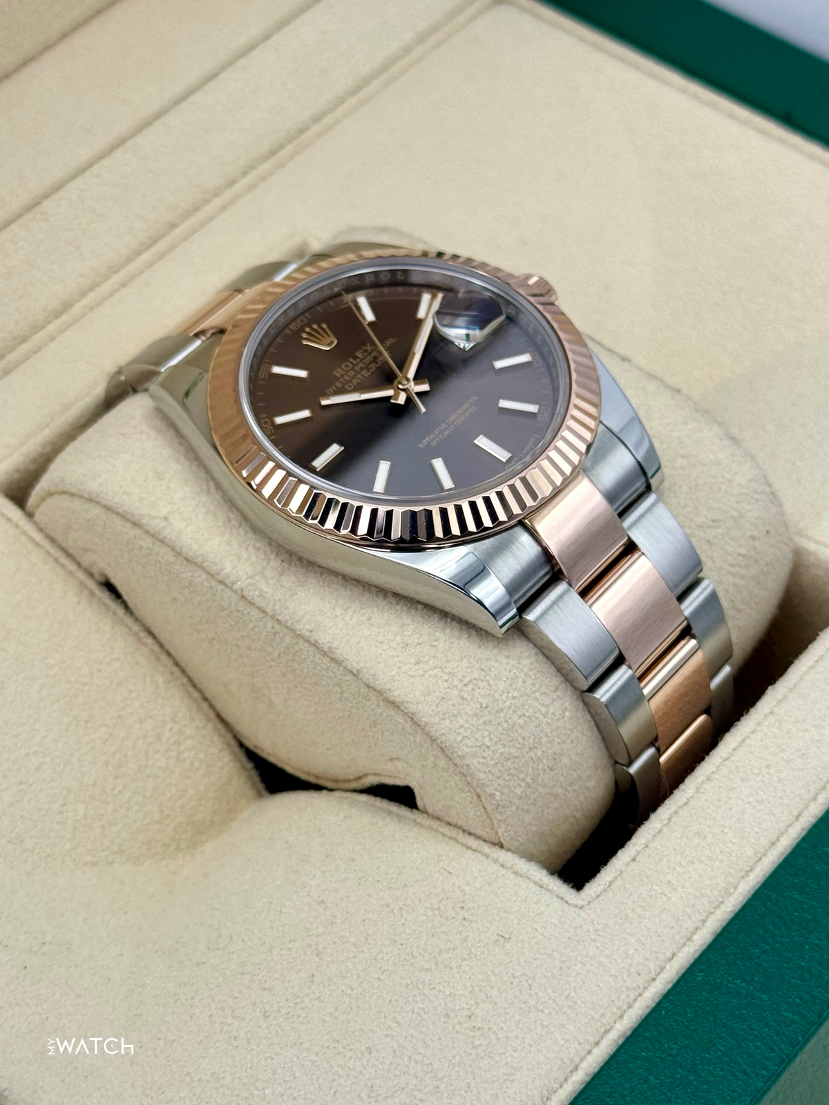 2017 Rolex Datejust 41mm 126331 Two-Tone Rose Gold Chocolate Dial