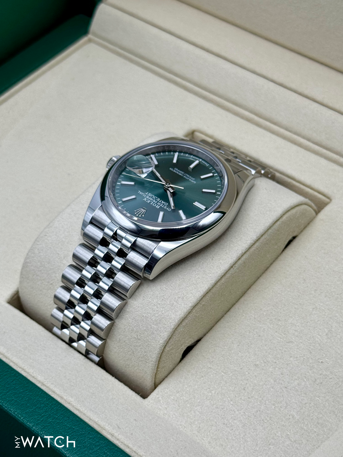 NEW 2026 Rolex Datejust 36mm 126200 Stainless Steel Jubilee Green Dial