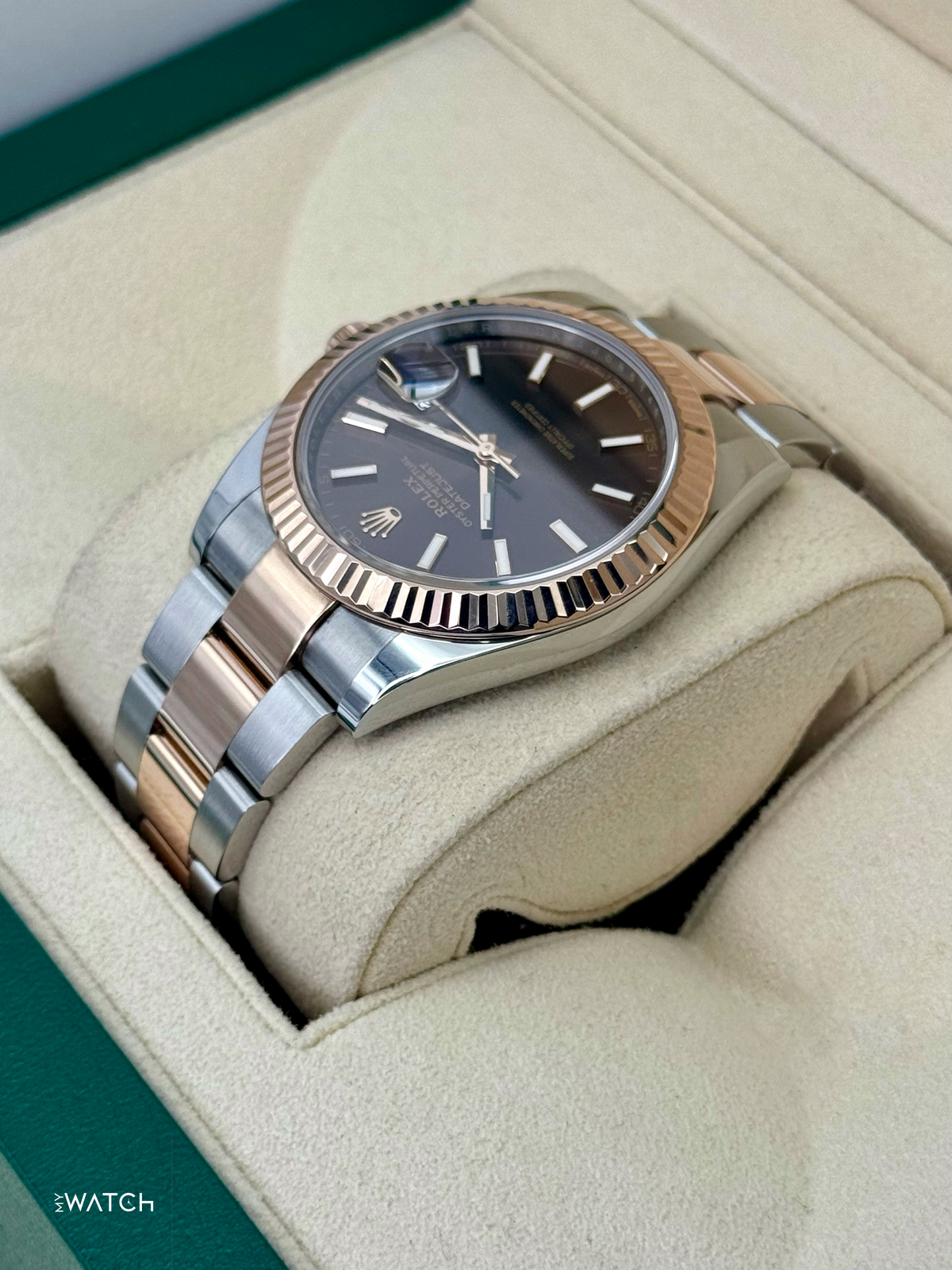 2017 Rolex Datejust 41mm 126331 Two-Tone Rose Gold Chocolate Dial