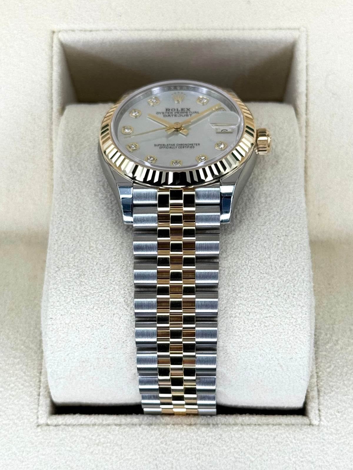 NEW 2023 Rolex Datejust 31mm 278273 Two-Tone Jubilee MOP Dimond Dial