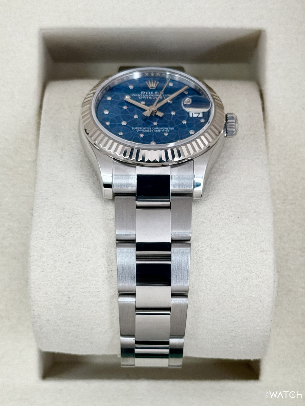 2025 Rolex Lady Datejust 31mm 278274 Stainless Steel Oyster Azzuro Blue Floral Dial