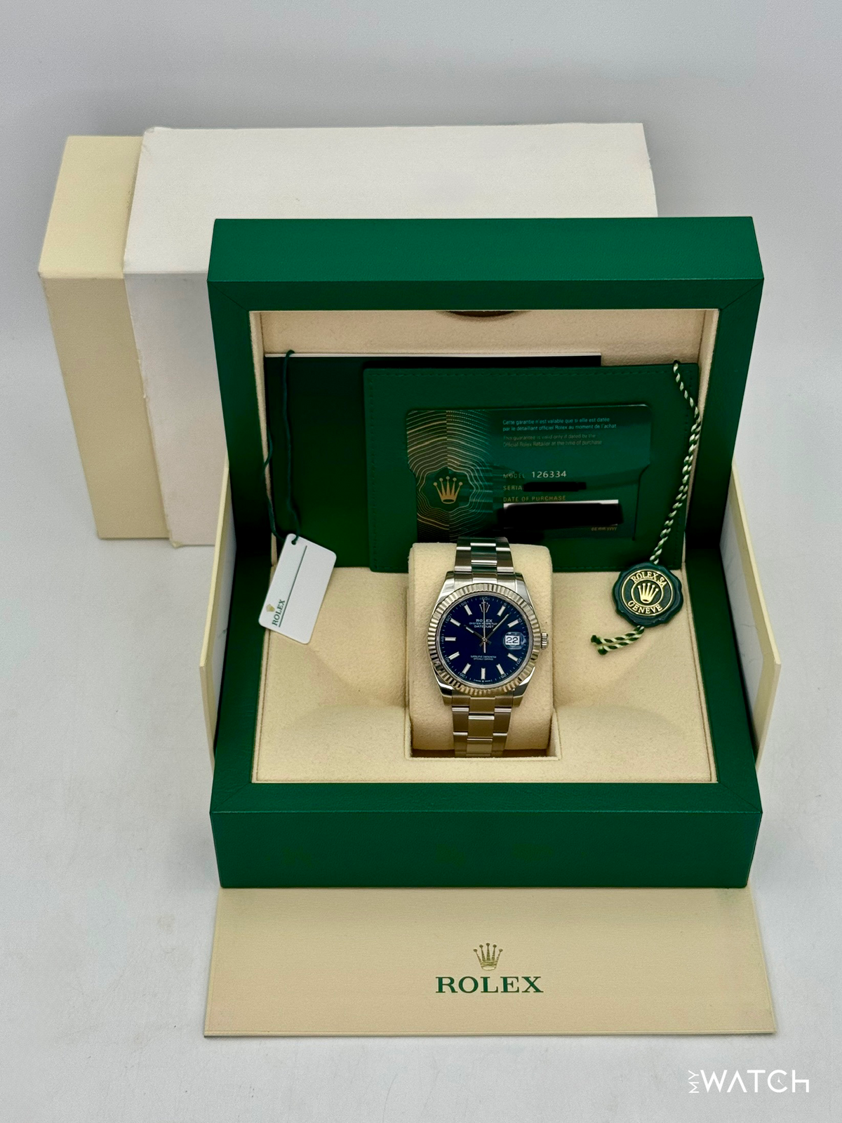 2021 Rolex Datejust 41mm 126334 Stainless Steel Oyster Blue Dial