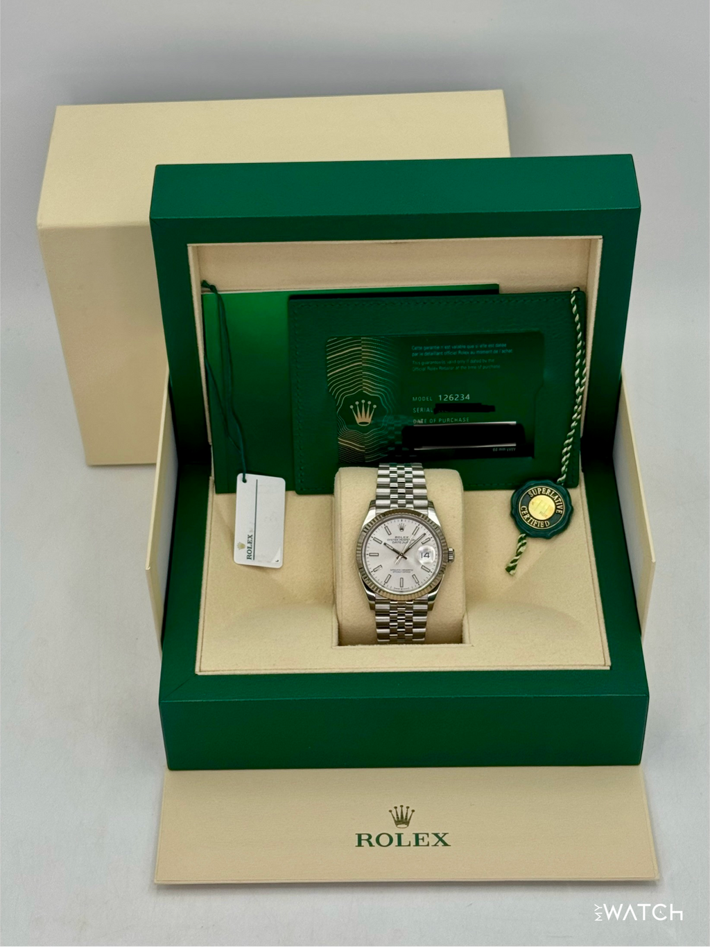 2021 Rolex Datejust 36mm 126234 Stainless Steel Jubilee Silver Dial