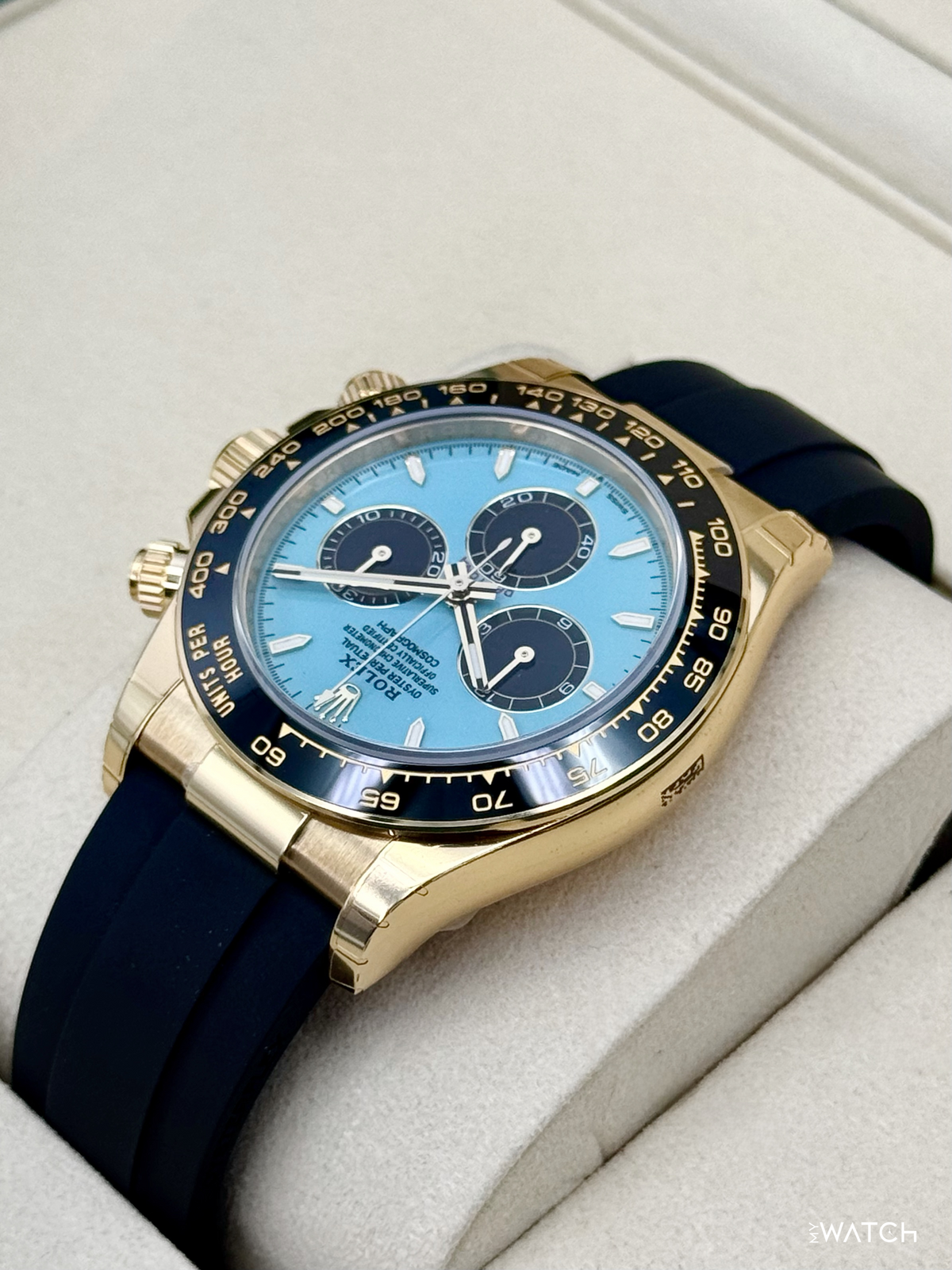 NEW 2026 Rolex Daytona 40mm 126518LN Yellow Gold Oysterflex Turquoise Dial (STICKERED)