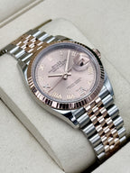2025 Rolex Datejust 36mm 126231 Two-Tone Jubilee Rosé Diamond Dial