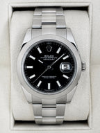 2021 Rolex Datejust 41mm 126300 Stainless Steel Oyster Black Dial