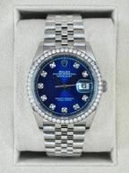 2024 Rolex Datejust 36mm 126284RBR Stainless Steel Jubilee Blue Diamond Dial