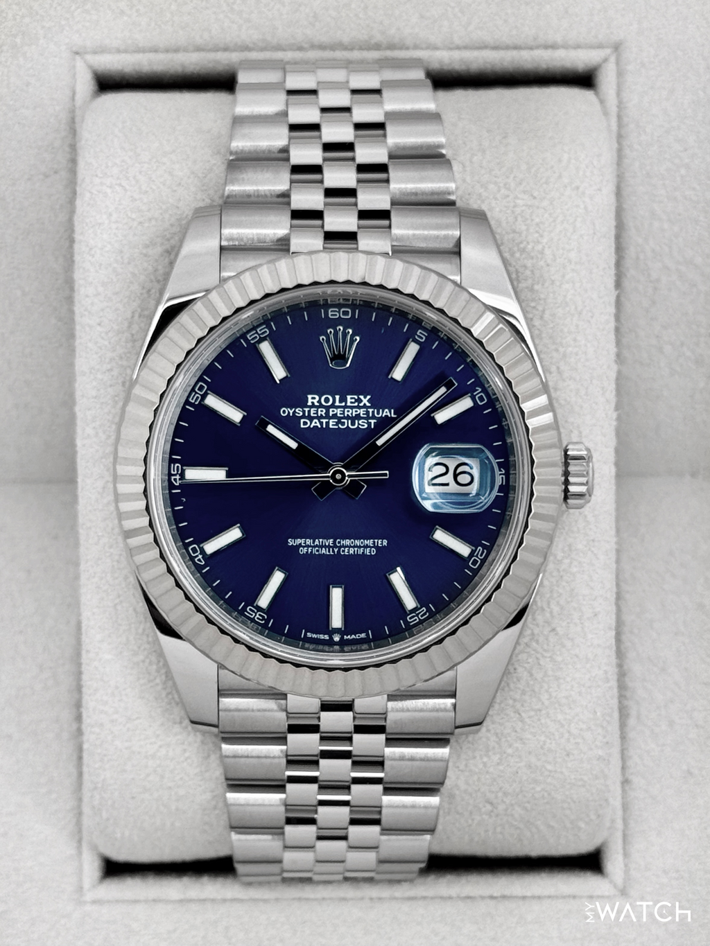 2019 Rolex Datejust 41mm 126334 Stainless Steel Jubilee Blue Dial