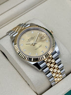 2025 Rolex Datejust 41mm 126333 Two-Tone Jubilee Champagne Diamond Dial