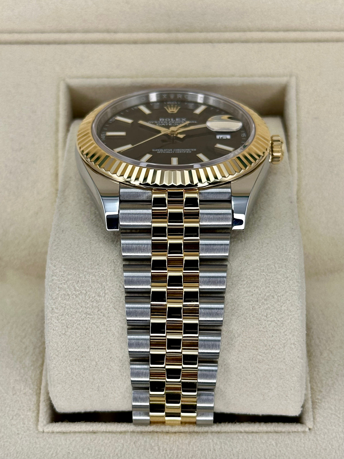 2023 Rolex Datejust 41mm 126333 Two-Tone Jubilee Black Stick Dial