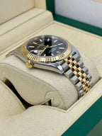 2023 Rolex Datejust 41mm 126333 Two-Tone Jubilee Black Stick Dial