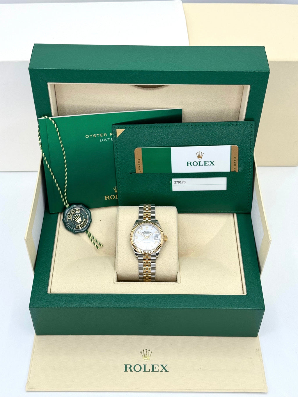 2017 Rolex Lady-Datejust 28mm 279173 Two-Tone Jubilee White Dial