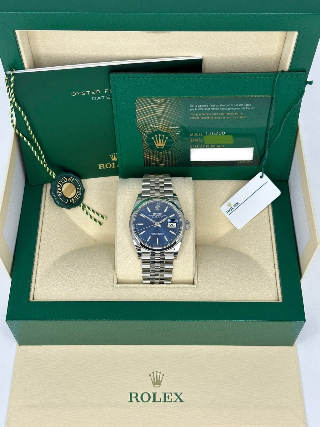NEW 2025 Rolex Datejust 36mm 126200 Jubilee Blue Dial