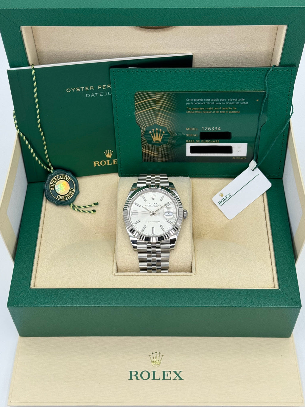 NEW 2023 Rolex Datejust 41mm 126334 Stainless Steel Jubilee Silver Dial