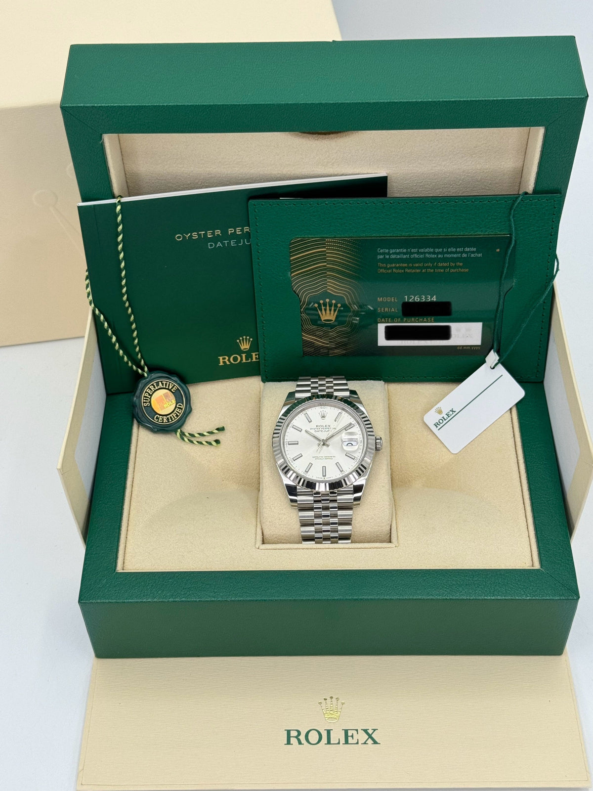 NEW 2023 Rolex Datejust 41mm 126334 Stainless Steel Jubilee Silver Dial