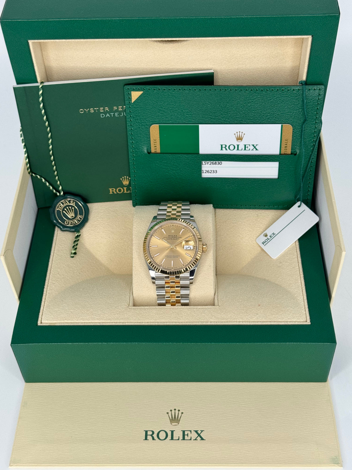 2019 Rolex Datejust 36mm 126233 Two-Tone Jubilee Champagne Dial