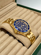 1987 Rolex Submariner "Bluesy" 40mm 16808 Yellow Gold Blue Dial