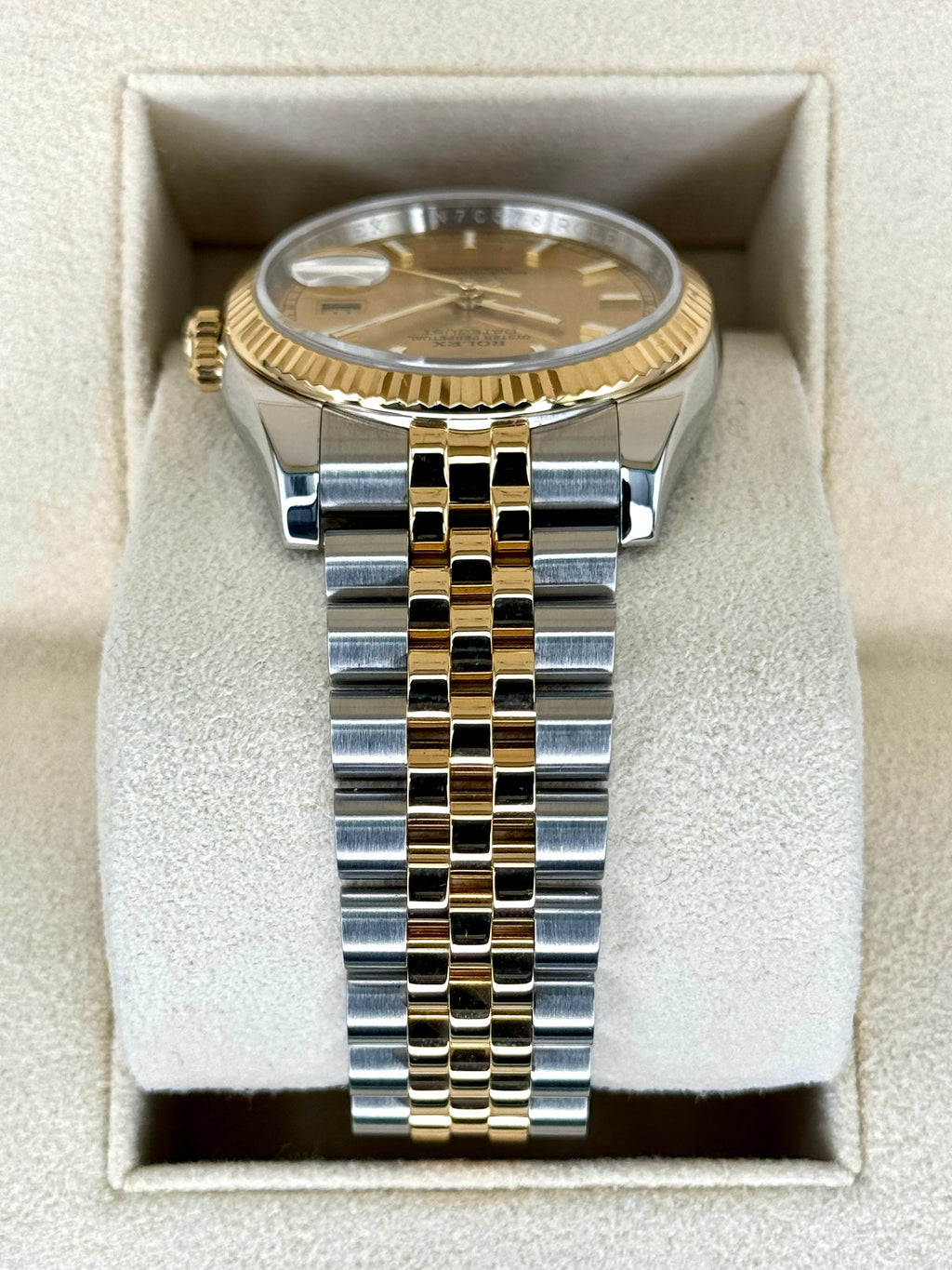 Rolex Datejust 36mm 116233 Two-Tone Jubilee Champagne Stick Dial