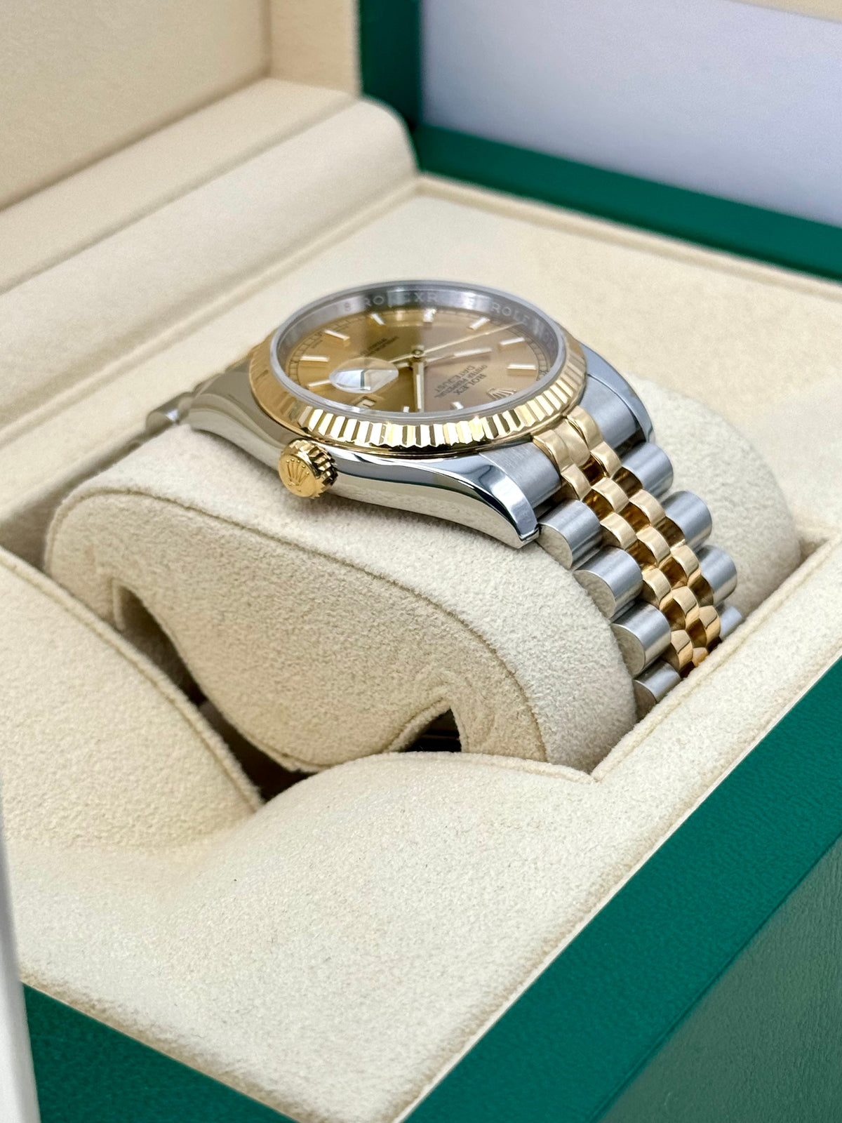Rolex Datejust 36mm 116233 Two-Tone Jubilee Champagne Stick Dial