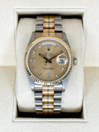 1985 Day-Date Rolex Tridor 36mm 18039B Jubilee Champagne Diamond Dial
