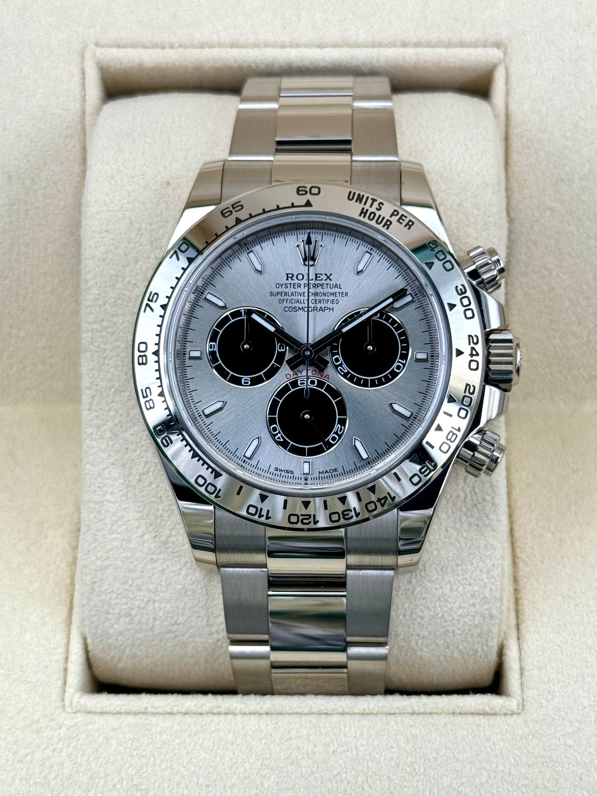 NEW 2025 Rolex Daytona 40mm 126509 White Gold Silver Ghost Dial