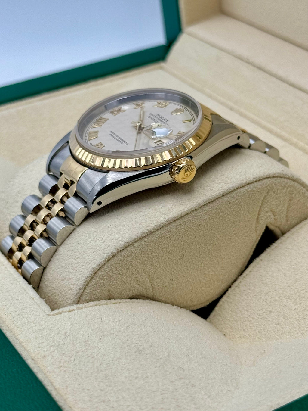 Rolex Datejust 36mm 16233 Two-Tone Jubilee Roman Numeral Pyramid Dial