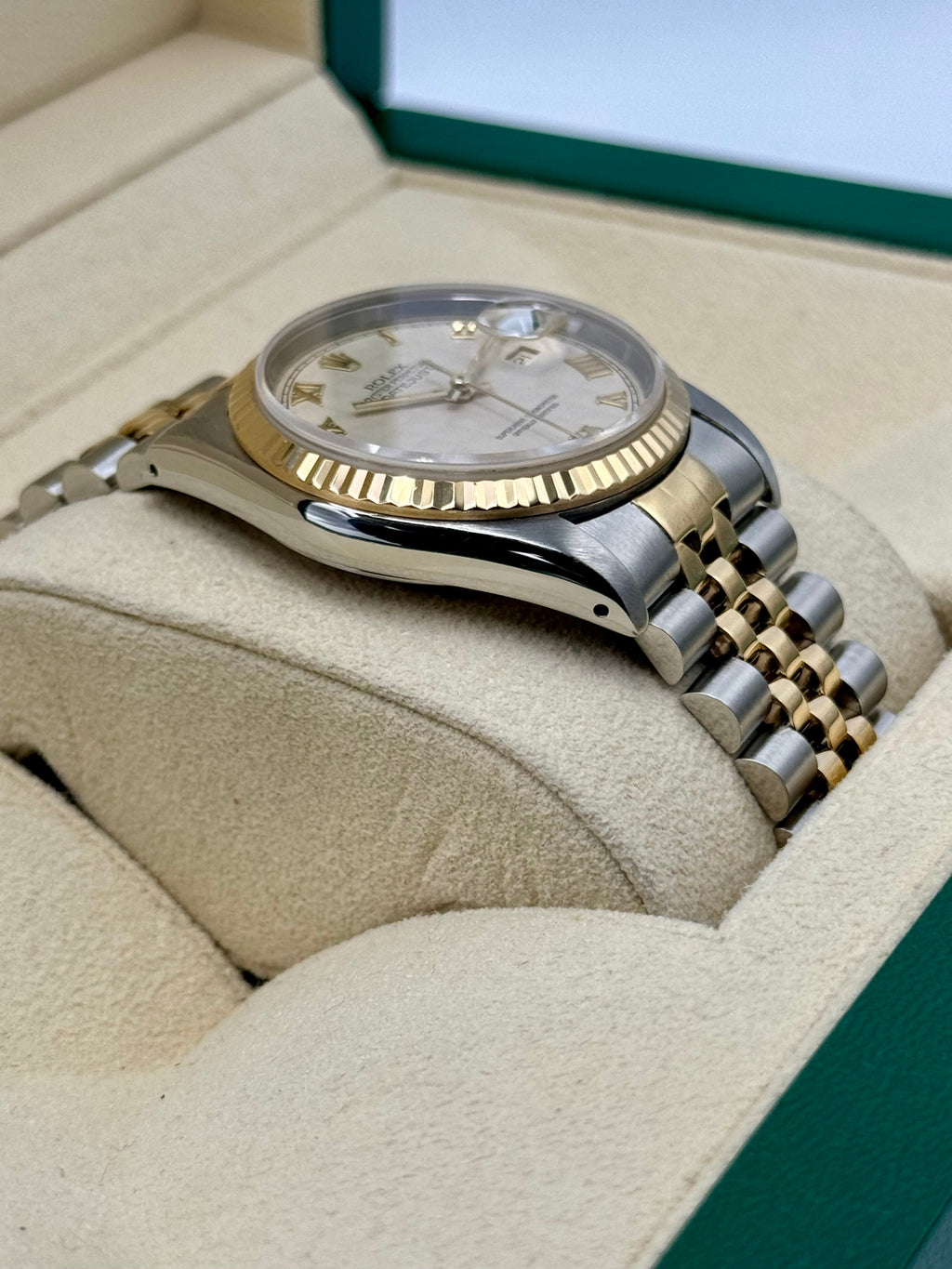 Rolex Datejust 36mm 16233 Two-Tone Jubilee Roman Numeral Pyramid Dial