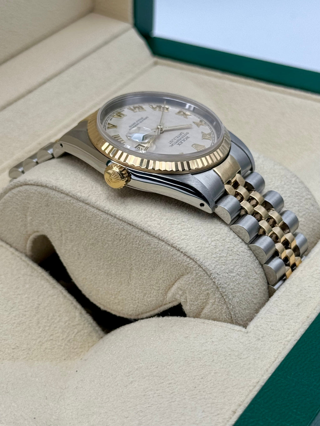 Rolex Datejust 36mm 16233 Two-Tone Jubilee Roman Numeral Pyramid Dial