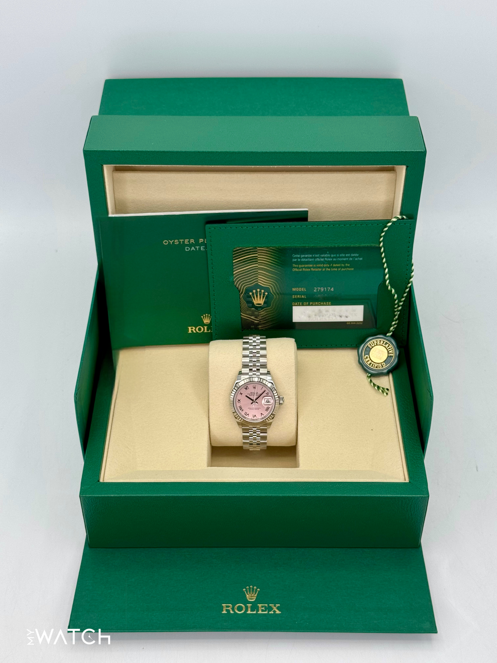 NEW 2025 Rolex Lady Datejust 28mm 279174 Stainless Steel Jubilee Pink Dial