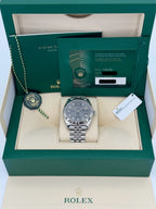2023 Rolex Datejust 41mm 126334 Steel Jubilee Grey 10 Diamond Dial