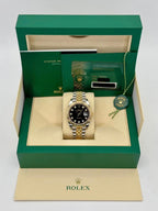 NEW 2025 Rolex Datejust 41mm 126333 Two-Tone Jubilee Black Diamond Dial