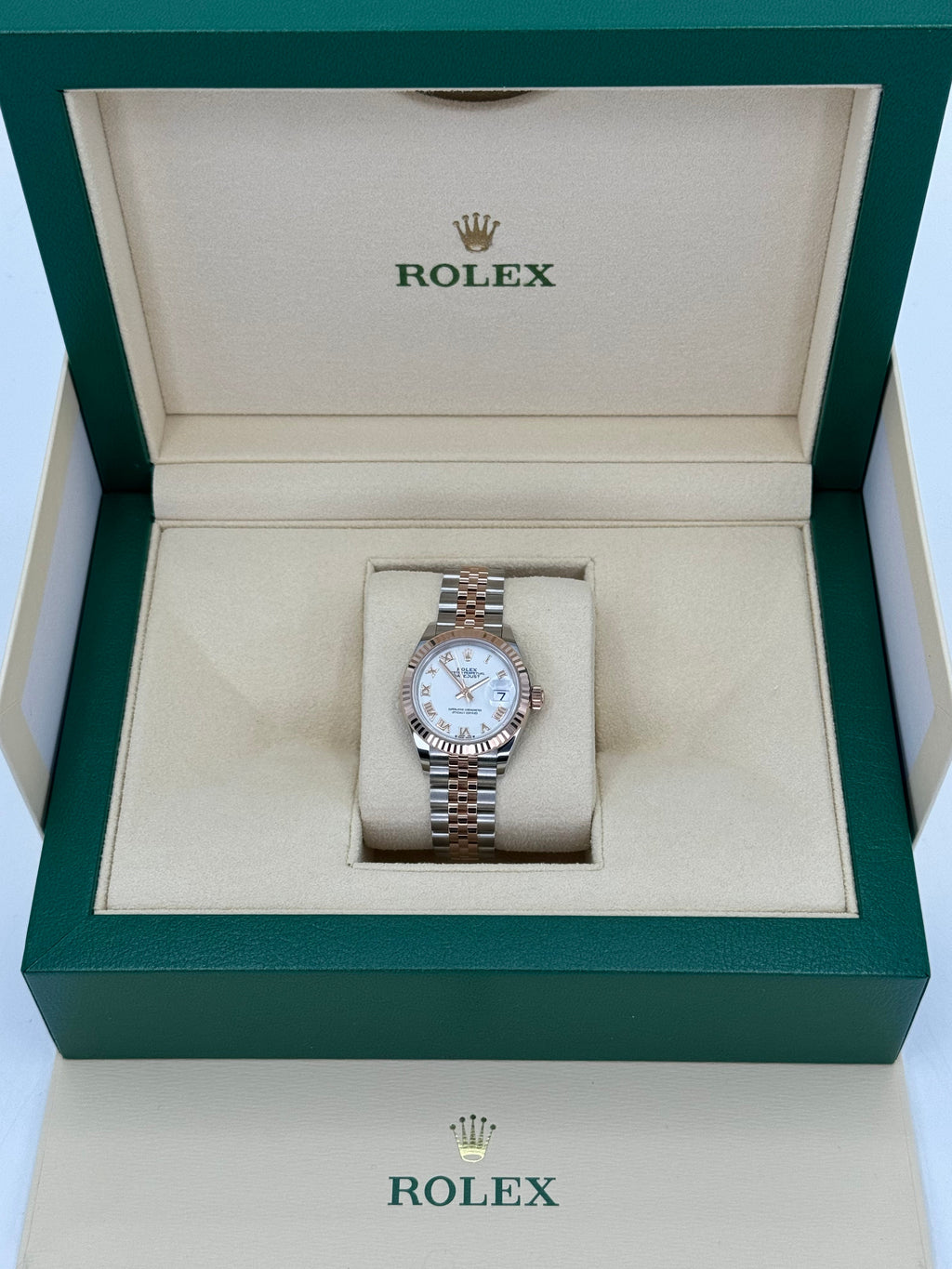 NEW 2023 Rolex Lady-Datejust 28mm 279171 Two-Tone Jubilee White Dial
