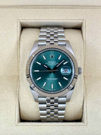 2022 Rolex Datejust 41mm 126334 Stainless Steel Jubilee Green Dial